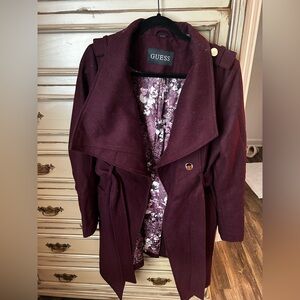 GUESS Women's Burgundy Coat